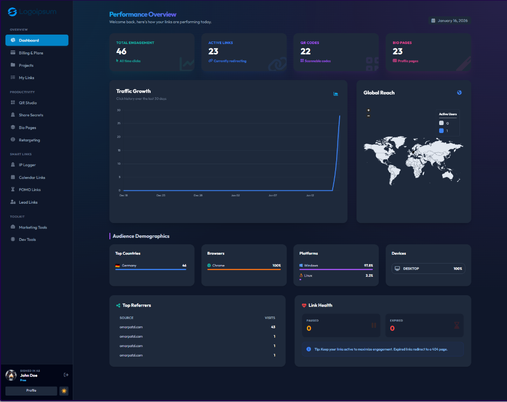 Dashboard Preview Dark